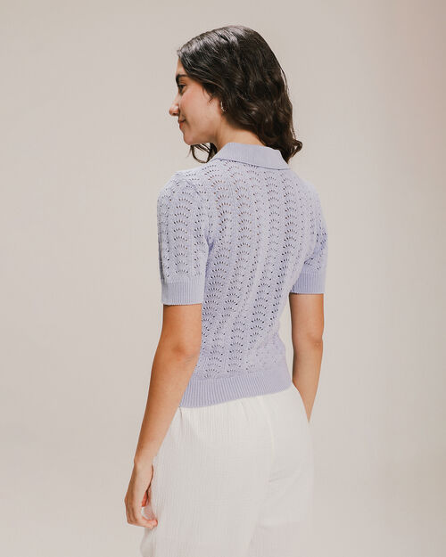 Polo Crochet Manga Corta